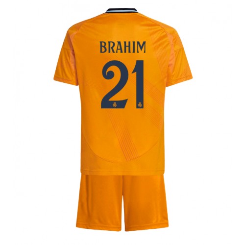 Dres Real Madrid Brahim Diaz #21 Gostujuci za djecu 2024-25 Kratak Rukav (+ kratke hlače)